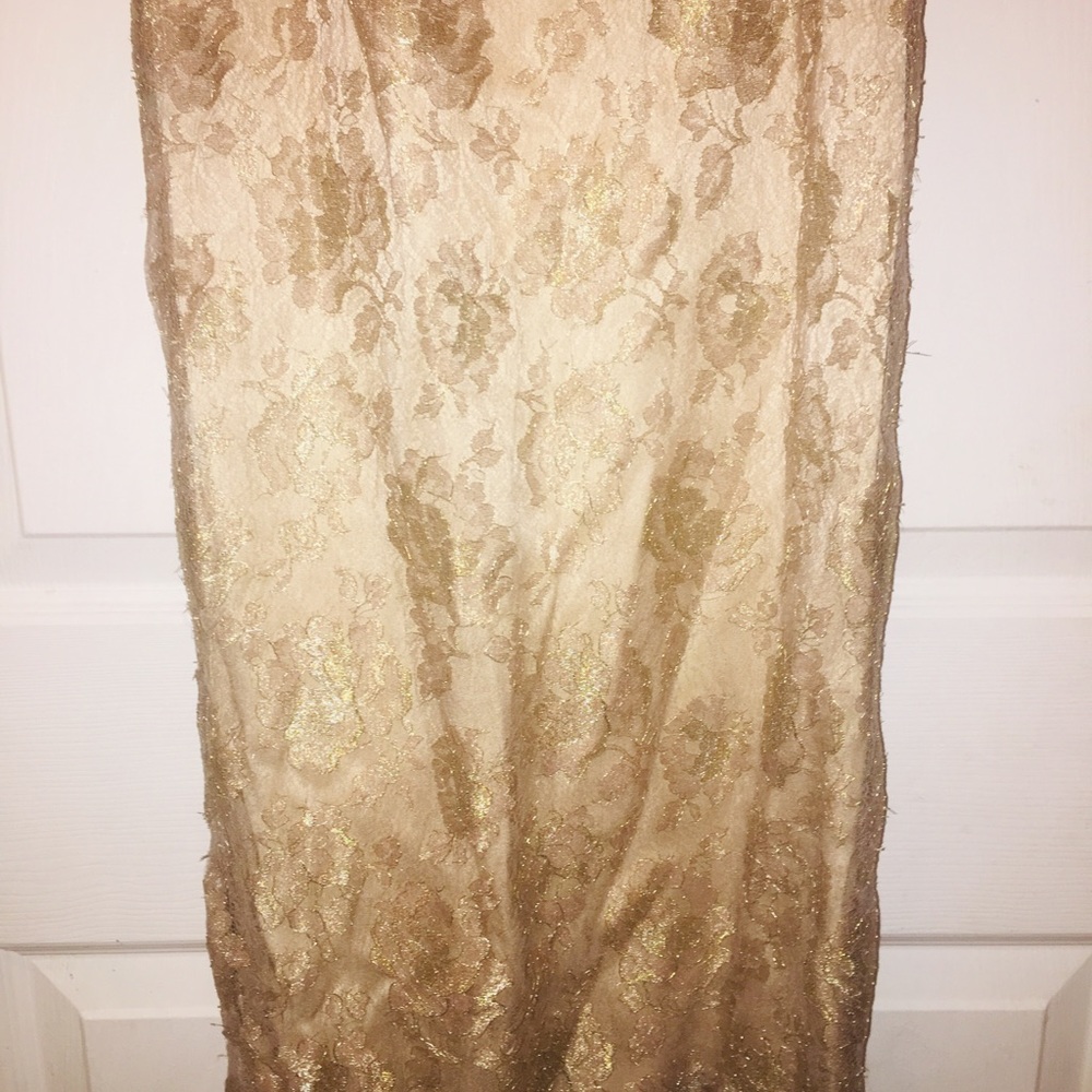 EUC! ESCADA 💯% authentic metallic lace silk dress - Picture 2 of 7